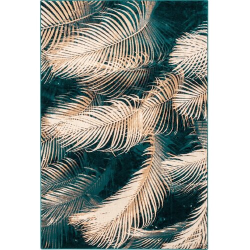 Agnella Modrozelena volnena preproga 200x300 cm Areca – Cene