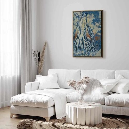  Slika - Hokusai Katsushika &amp;ndash; Kirifuri Fall on Kurokami Mount 40x60 U prirodnom drvenom okviru Slike