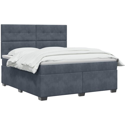  Boxspring krevet s madracem Tamnosiva 140 x 190 cm Bar&amp;scaron;un Slike