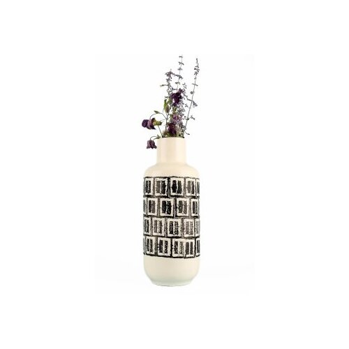 WALLXPERT decorative pot crno bela keramička vaza YL694 Slike