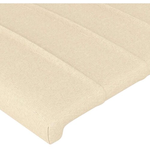  Uzglavlje s u&amp;scaron;ima krem 183x23x118/128 cm od tkanine Slike