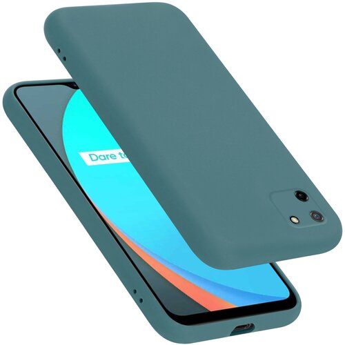  Ohišje, združljiv z Realme v tekoči zeleni barvi - zaščitni pokrov iz fleksibilnega silikona TPU, (20694452) Cene