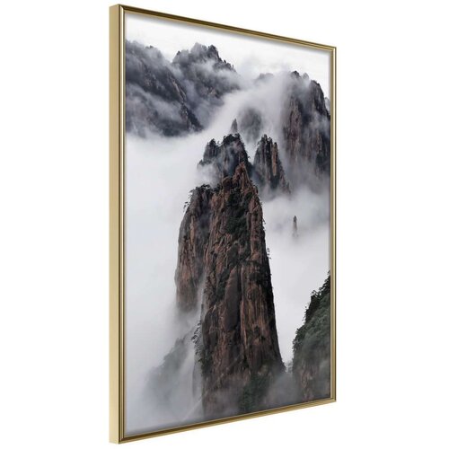  Poster - Clouds Pierced by Mountain Peaks 20x30 Slike