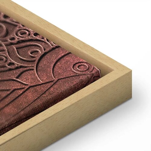  Slika - Mandala: Amber Silence 90x30 U prirodnom drvenom okviru Slike