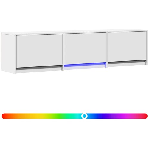 vidaXL TV omarica z LED osvetlitvijo Z LED Bela 165 x 34 x 40 cm, (5000210326) Cene