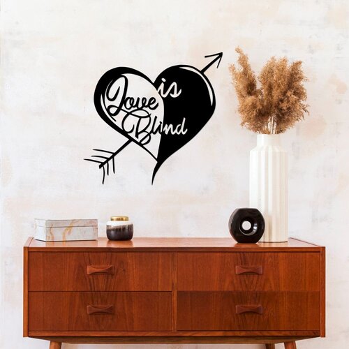 Wallity Zidna dekoracija Love in Blind-530, 59x61cm, Crna Slike