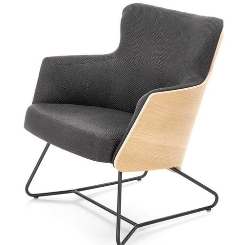 Bellime Style Fotelj Chillout - temno siv/hrast, (20476348) Cene