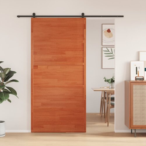 vidaXL Hlevska vrata voščeno rjava 100x108 cm trdna borovina Cene