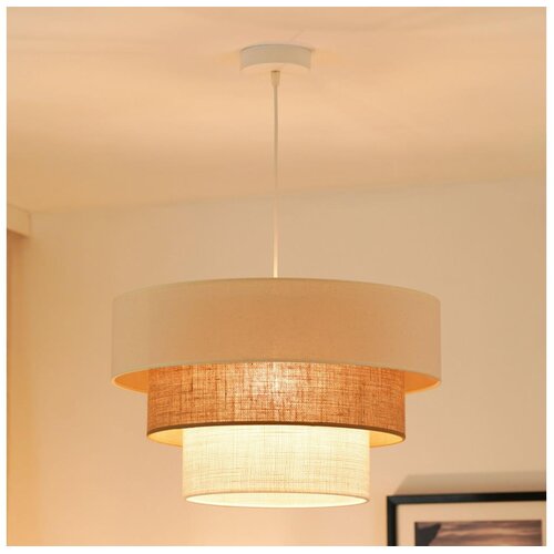  Brilagi - Visilica na sajli DENVER LUNETA 1xE27/15W/230V pr. 45 bež/braon/krem Cene