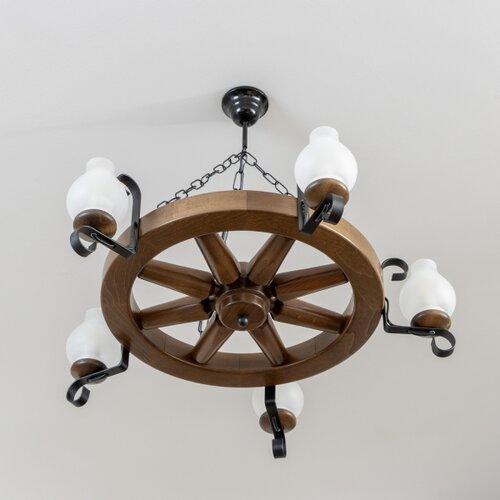  Brilagi - Luster na lancu ROATA 5xE14/40W/230V prečnik 70 cm buk/orah Slike