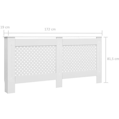  pokrovi za radijator 2 kom bijeli 172 x 19 x 81,5 cm mdf Slike