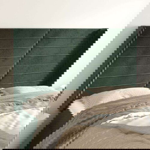  Vzglavje z ušesi temno zeleno 147x16x118/128 cm žamet, (20933278) Cene