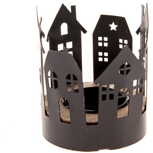 Dakls Metalni svijećnjak s božićnim motivom Houses &amp;ndash; Slike
