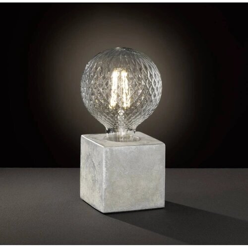 Wofi 8213.01.50.7000 - Stona lampa BROAD 1xE27/10W/230V betonska Slike