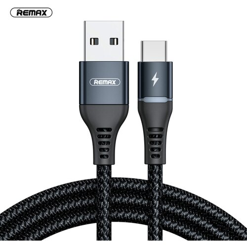 Remax Colorful RC-152a crni kabl za punjač USB A (muški) na USB C (muški) 1m Slike