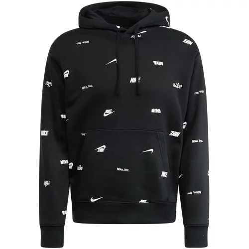 Nike Sportswear Sweater majica 'CLUB' crna / bijela