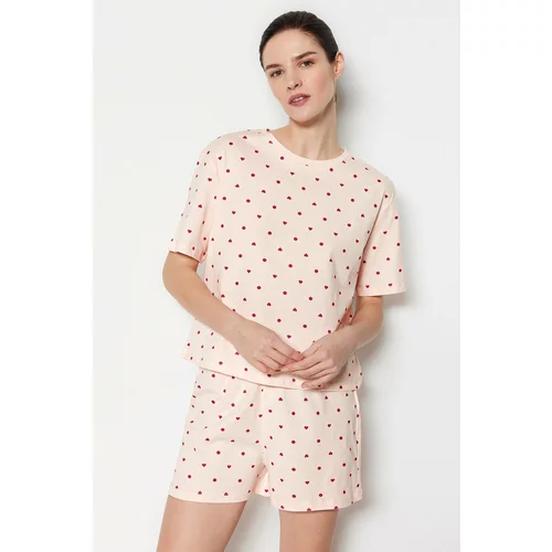Trendyol Pajama Set - Pink - Polka dot