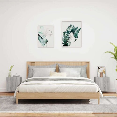VidaXL Zidni TV ormarići 2 kom siva boja hrasta 40 5x30x40 cm drveni Slike
