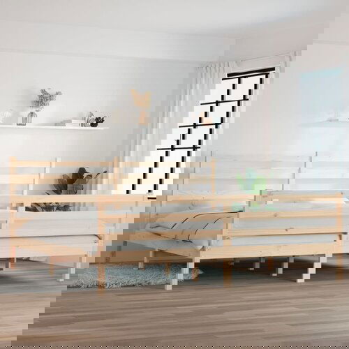 Furnova Posteljni okvir iz trdne borovine 200x200 cm, (21941558) Slike