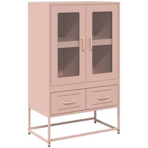 Maison Chic Visoka omara - Komoda - Predalnik roza 68x39x111,5 cm jeklo, (21716936) Slike