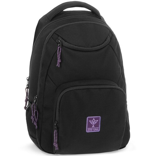 Ars Una djevojački crno-ljubičasti Cordura &scaron;kolski ruksak AU-6 34x45x26cm Cijene