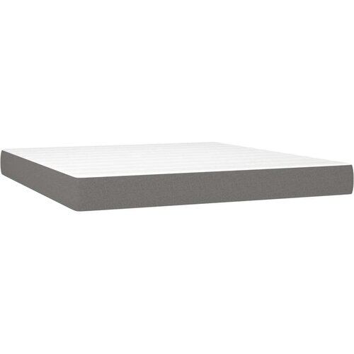 VidaXL Okvir kreveta s oprugama i madrac svjetlosivi 180x200cm tkanina Slike