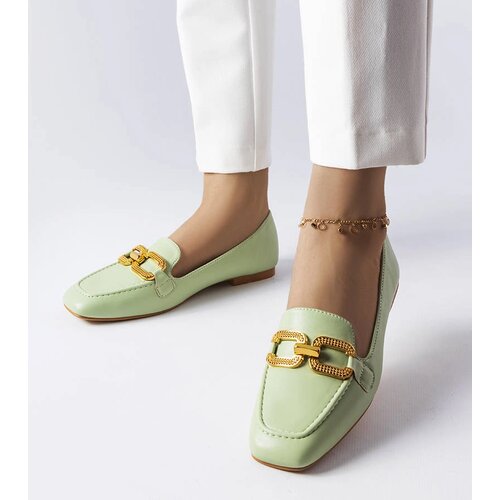 Gemre Green moccasins with a Rousseau buckle Slike