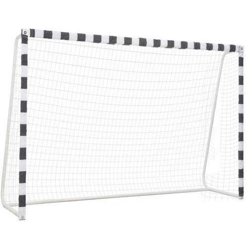  Nogometni gol 300x200x90 cm kovinski črn in bel Cene