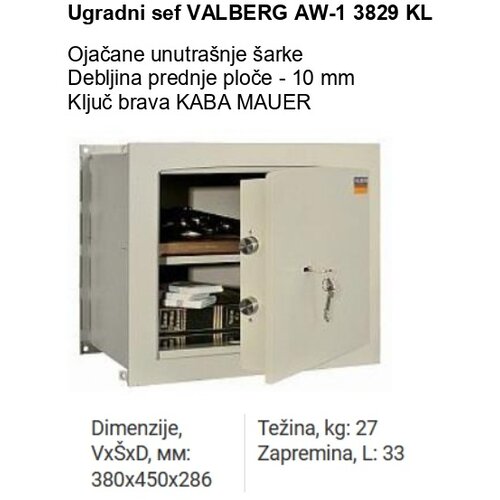 Valberg Ugradni sef AW-1 3829 KL Slike