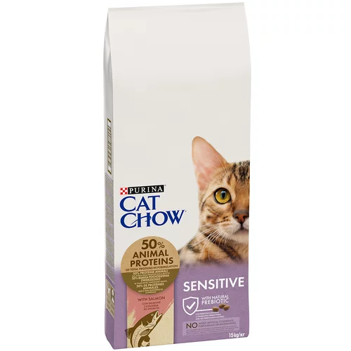 Cat Chow Special Care Sensitive s lososom - 15 kg
