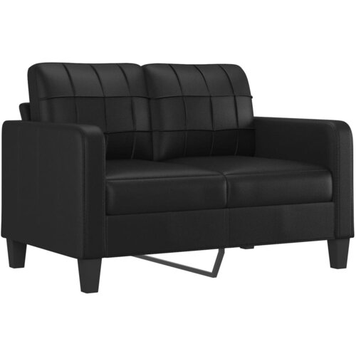  3-dijelni set sofa s jastucima crna od umjetne kože Slike