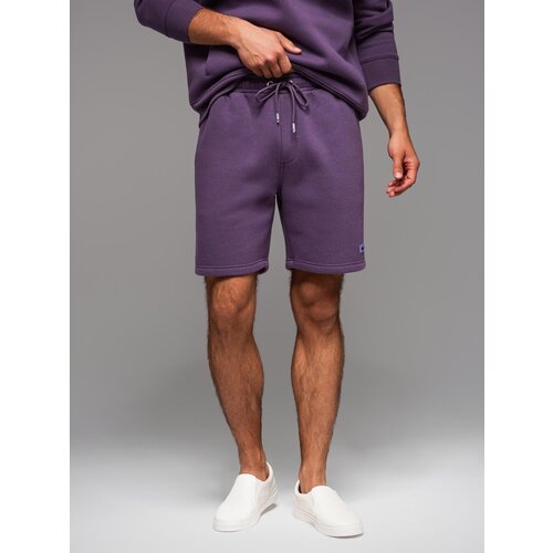 Ombre Unisex sweat shorts with drawstring waistband - purple Cene