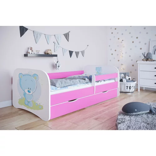 HAPPYKIDS DJEJI krevet dreamy medvjed (vie boja i dimenzija) -roza-80x160