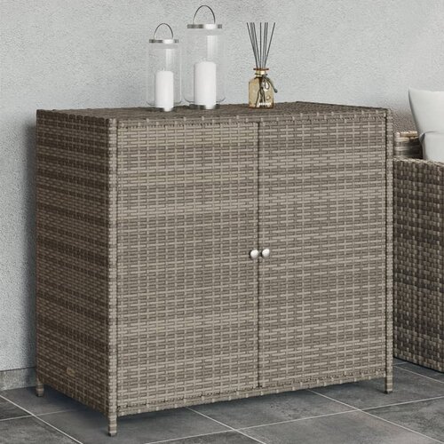 Furnova Vrtna omara za shranjevanje siva 83x45x76 cm poli ratan, (21948388) Cene