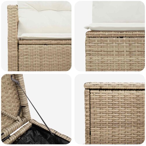 Set sofe 7 kom. Bež i krem bijela 120 x 62 x 69 cm Slike