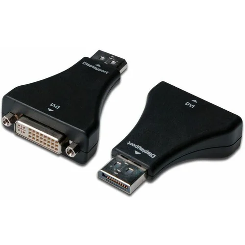 Digitus DisplayPort / DVI Adapter [1x Muški konektor DisplayPort - 1x Ženski konektor DVI, 24 + 5 polova] Crna