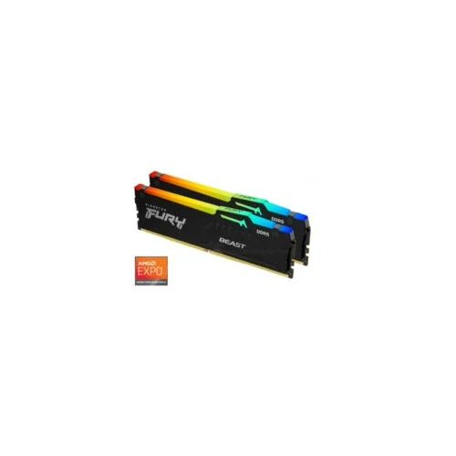 Kingston 32GB 5600MHz DDR5 RGBFury Beast (2×16), CL36, EXPO