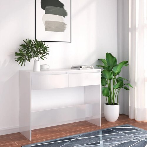  Konzolni stol bijeli 100 x 35 x 76,5 cm od konstruiranog drva Cene