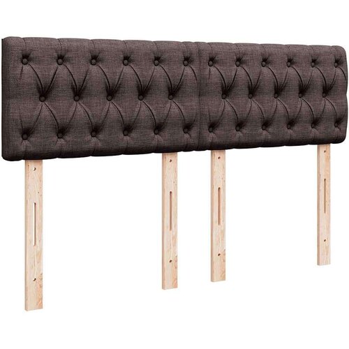 VidaXL otomanski okvir kreveta s madraca tamnosmeđi 140x200cm tkanine Slike