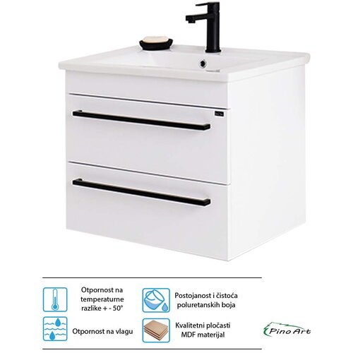 Pino Art lavabo sa ormarićem atria 65cm 0976 bela Cene
