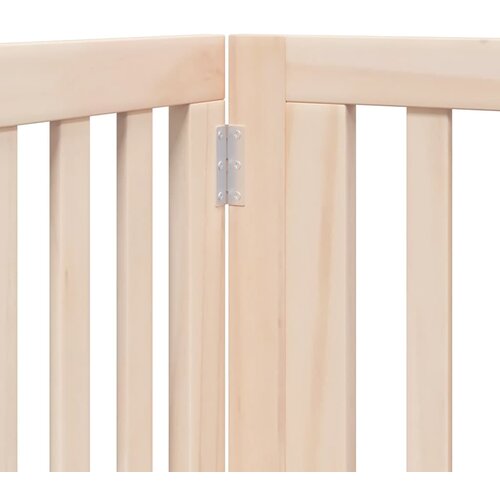  Vrata za pse s vrata&amp;scaron;cima 12 panela sklopiva 960 cm drvo topole Smeđa 80 x 60 x 2 cm Slike