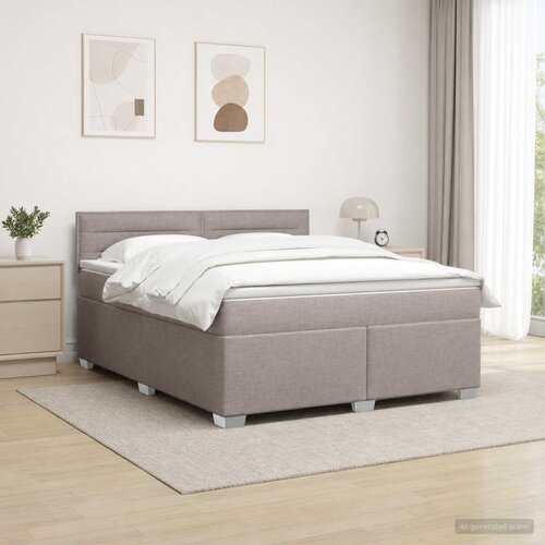  Boxspring krevet s madracem Sivosmeđa 140 x 200 cm Tkanina Cene