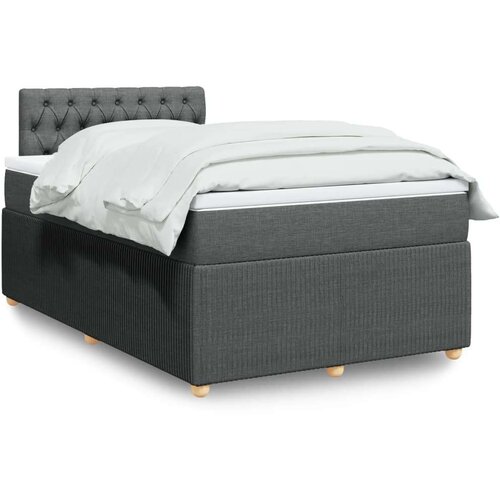  Krevet box spring s madracem tamnosivi 120 x 190 cm tkanina Cijene