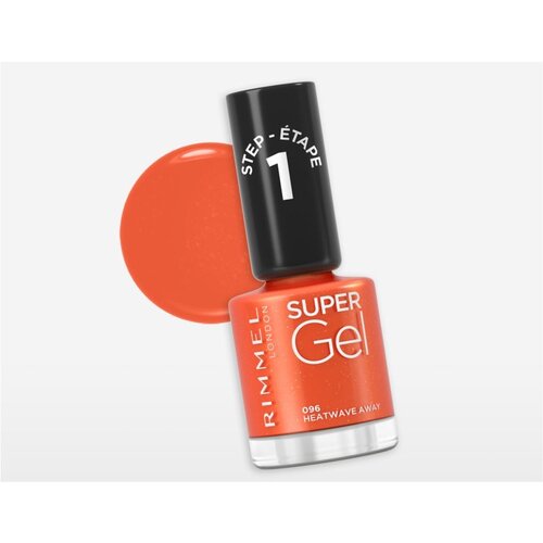 Rimmel London Super Gel STEP1 lak za nohte 12 ml odtenek 096 Heatwave Away Slike