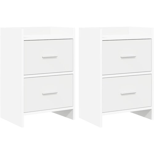 vidaXL Posteljne mize 2 pcs Bela 40 x 30 x 60 cm Inženirski les, (5000247415) Cene