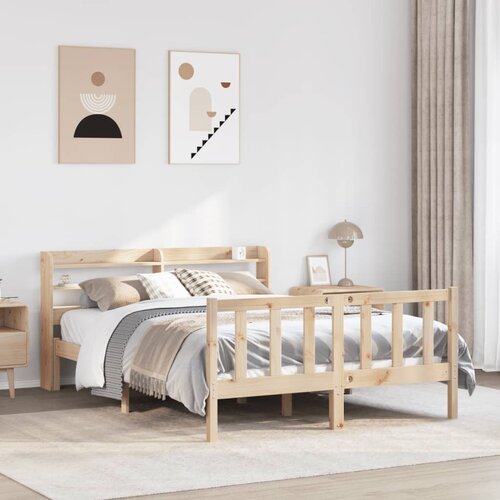 Furnova Posteljni okvir brez vzmetnice 160x200 cm trdna borovina, (21941449) Slike