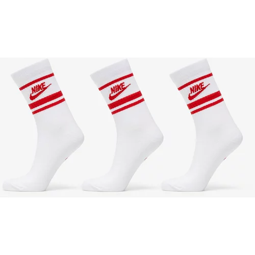 Nike Sportwear Everyday Essential Crew 3-Pack Socks White/ University Red