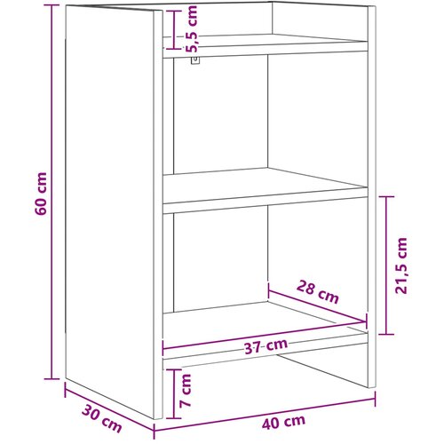  Noćni ormarići Staro drvo 40 x 30 x 60 cm Konstruirano drvo Slike