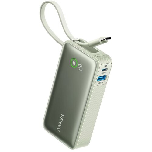 Anker Power Bank Nano Built-In USB-C Cable 30W Green Cene