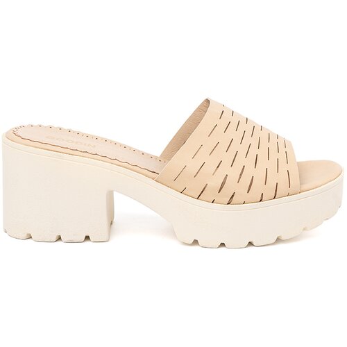 GOODIN Openwork beige platform flip-flops Cijene